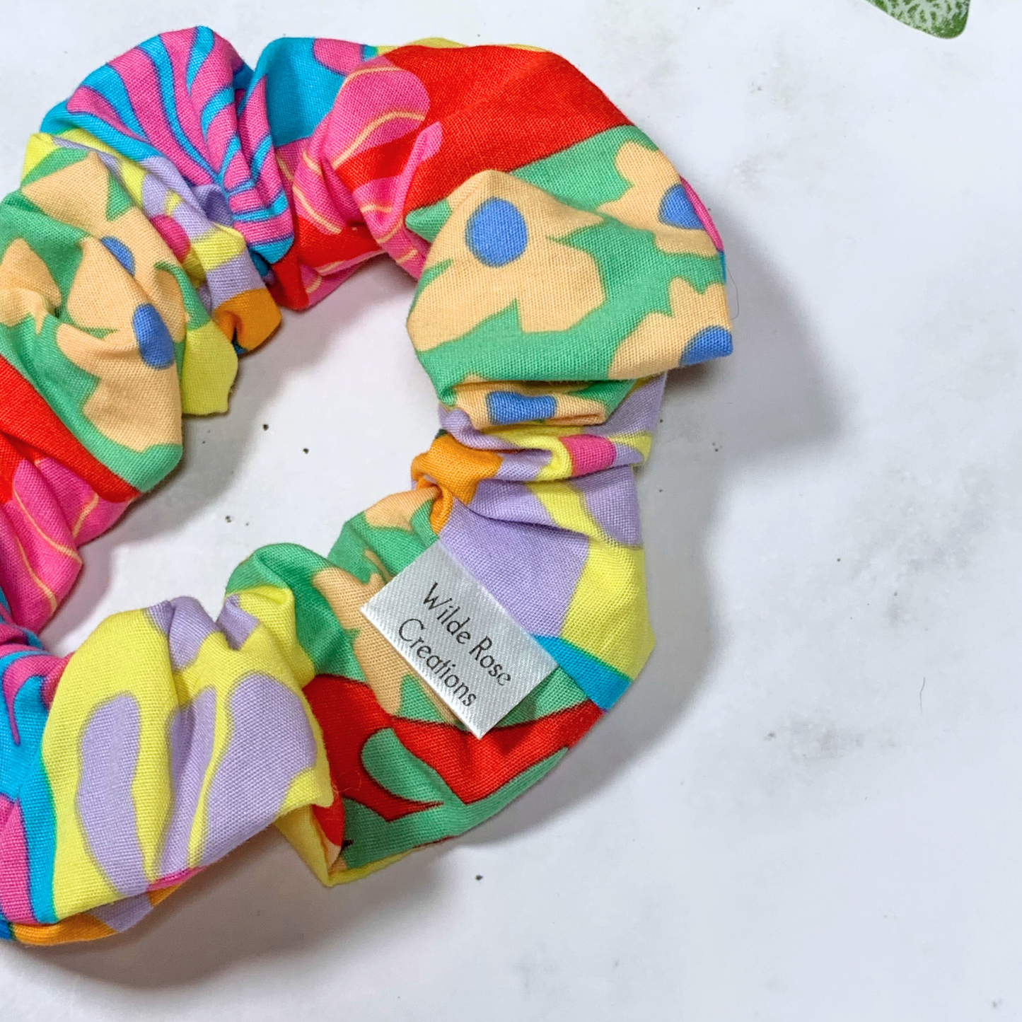 Abstract Floral Regular Scrunchie