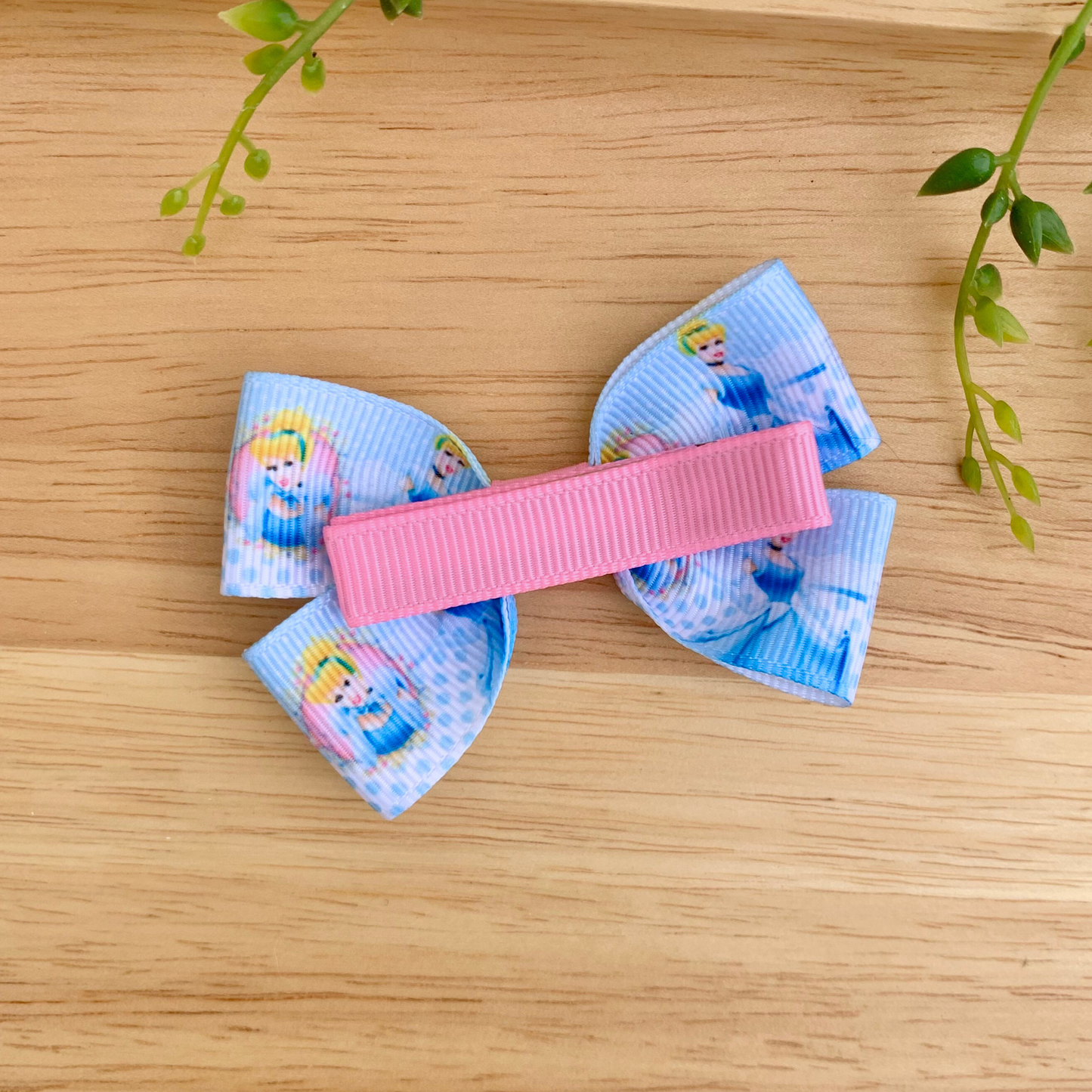 Blue Princess Double Bow Hair Clip