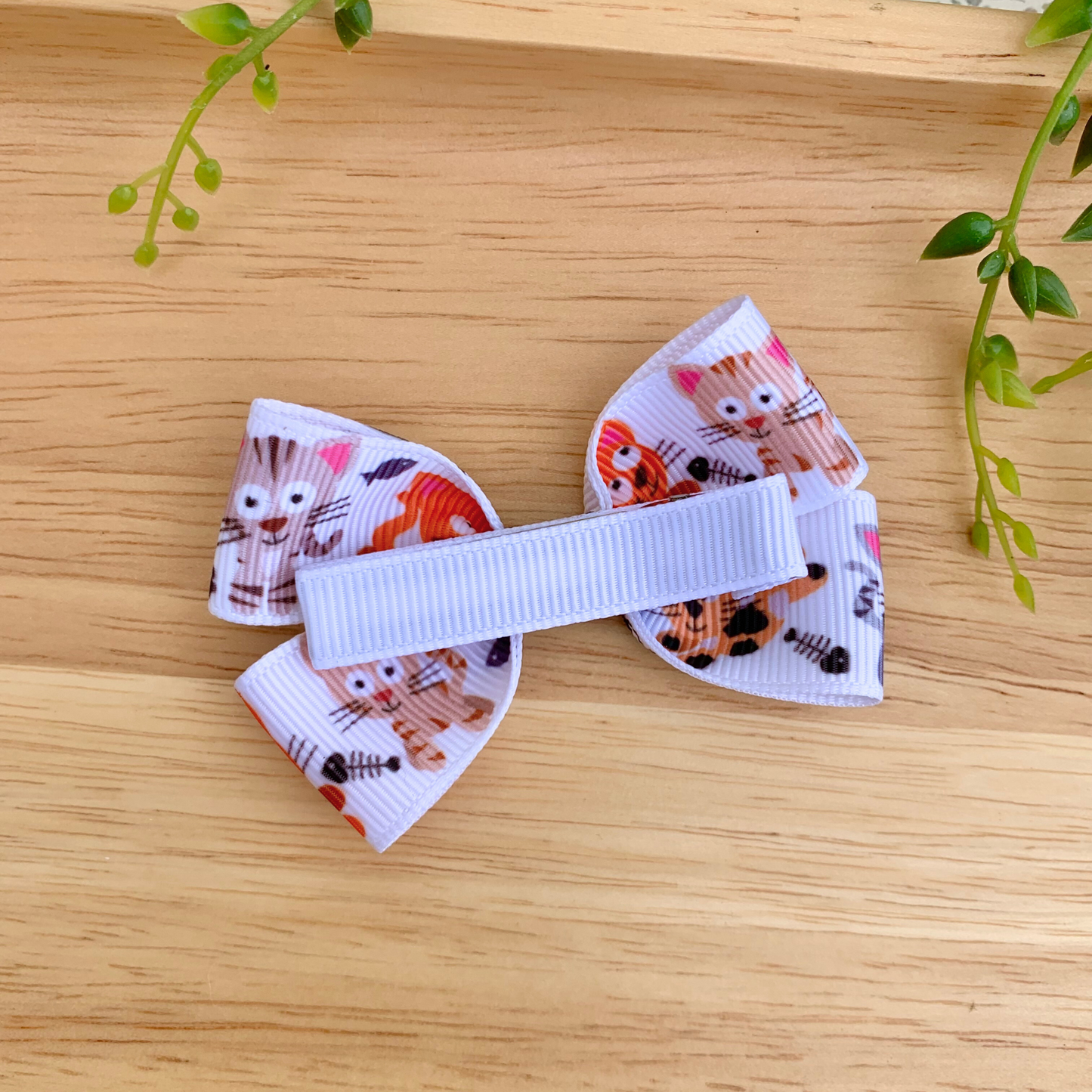 Cat Double Bow Hair Clip