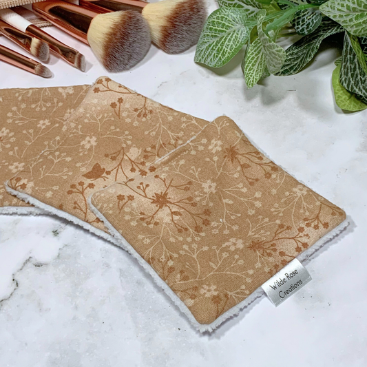 Dark Beige Print Makeup Wipes 3pk