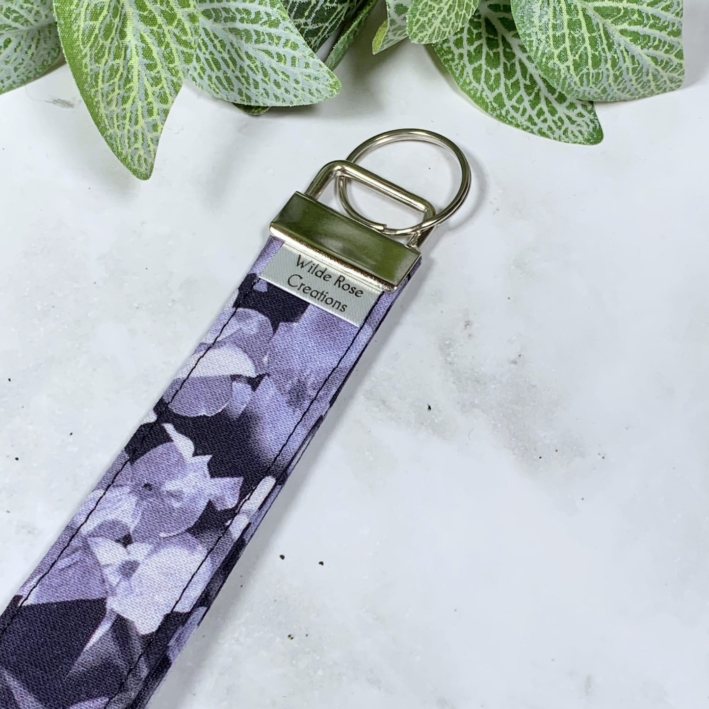 Deep Purple Print Wristlet