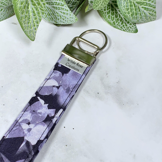 Deep Purple Print Wristlet