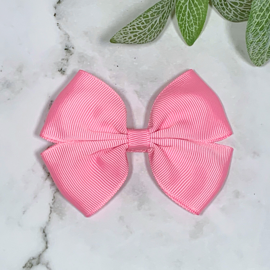 Geranium Pink Medium Bow Hair Clip