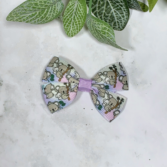 Koala Small Bow Hair Clip