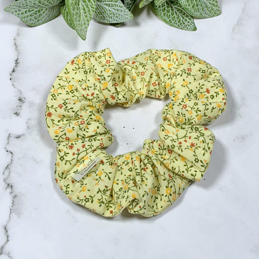 Lemon Floral Regular Scrunchie