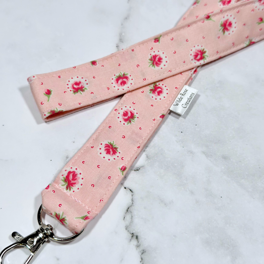 Light Pink Roses Lanyard
