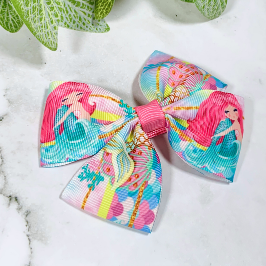 Mermaid Medium Bow Hair Clip
