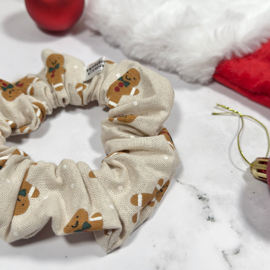 Natural Gingerbread Men Regular Scrunchie