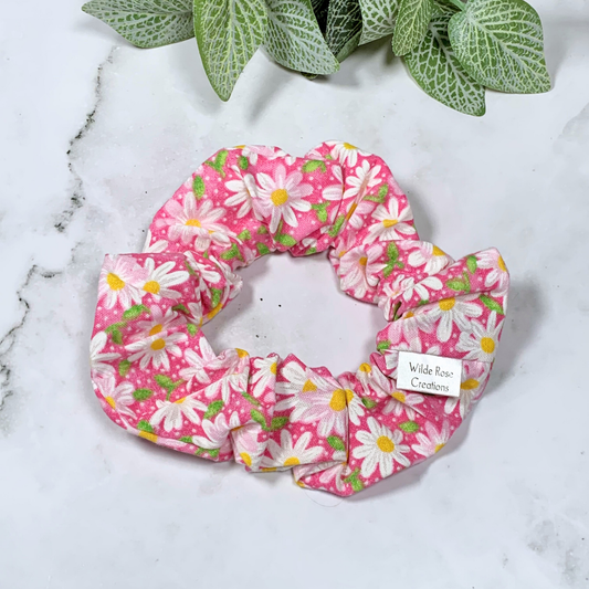 Pink Daisies Regular Scrunchie