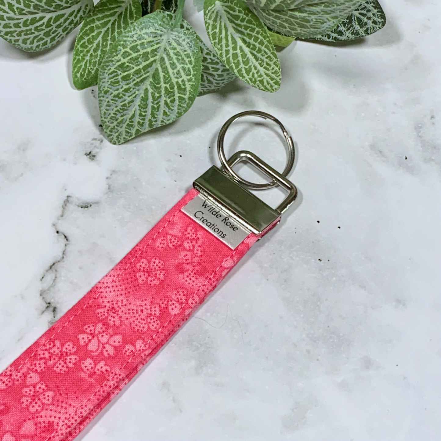 Dark Pink Flutter Wristlet