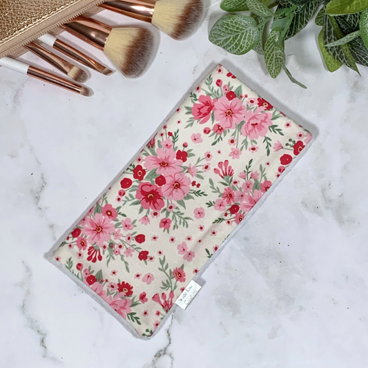 Pink & Cream Floral Face Washer