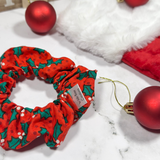 Red Holly Regular Scrunchie