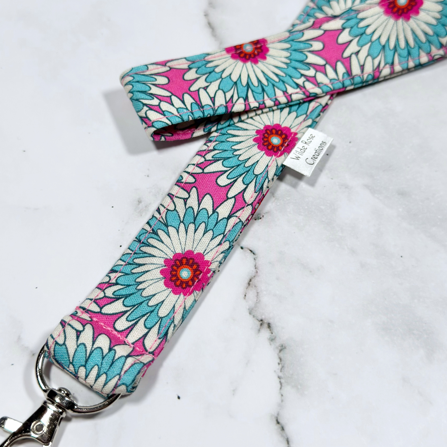 Retro Floral Lanyard