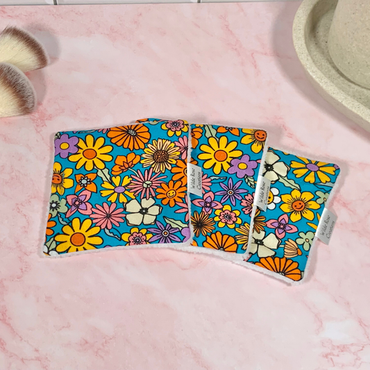Retro Floral Makeup Wipes 3pk