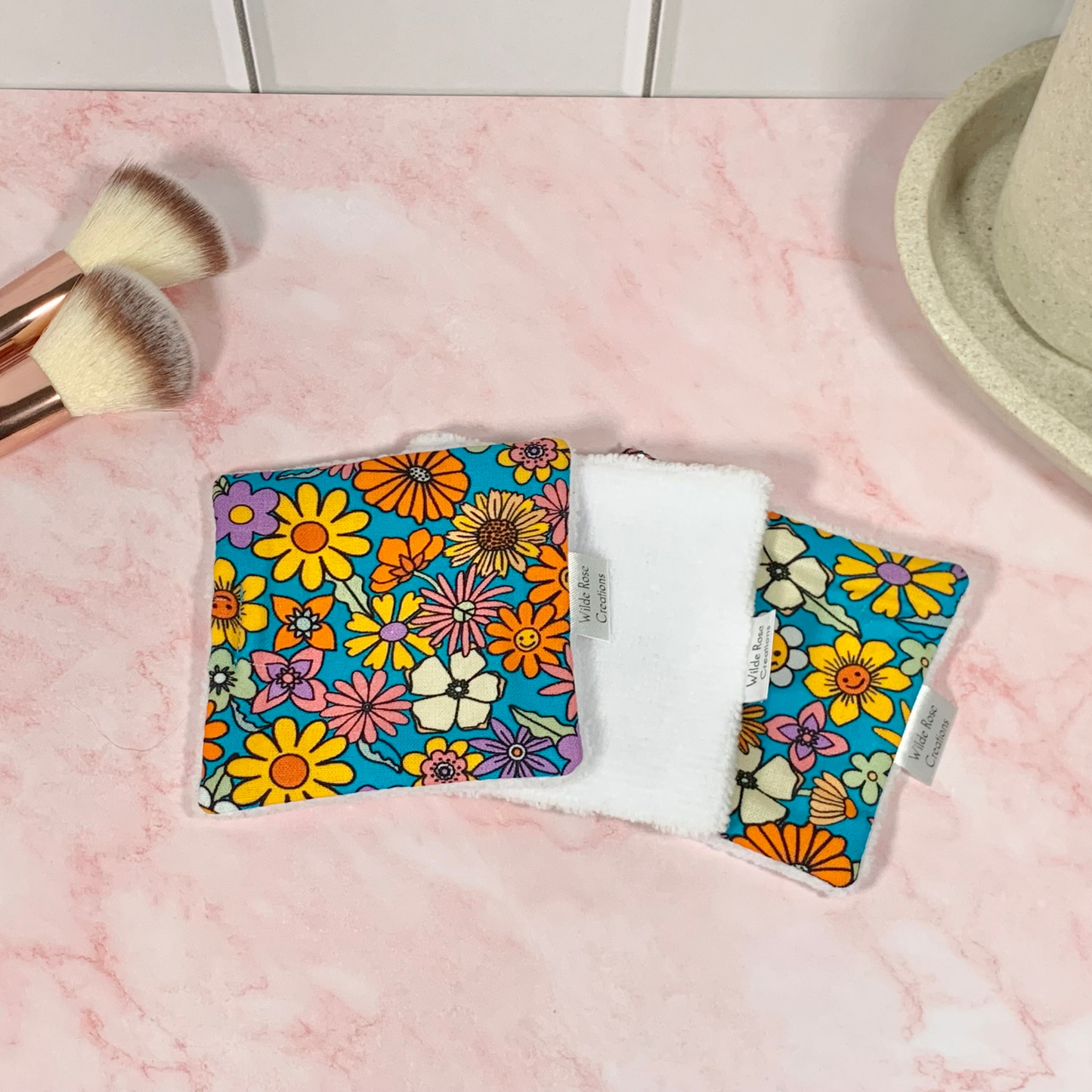 Retro Floral Makeup Wipes 3pk