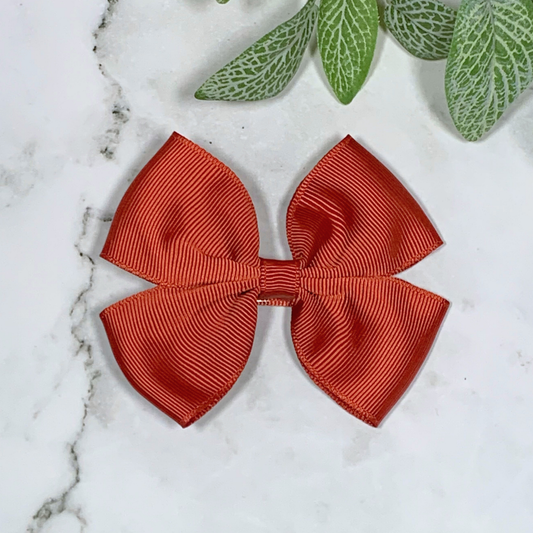 Rust Medium Bow Hair Clip
