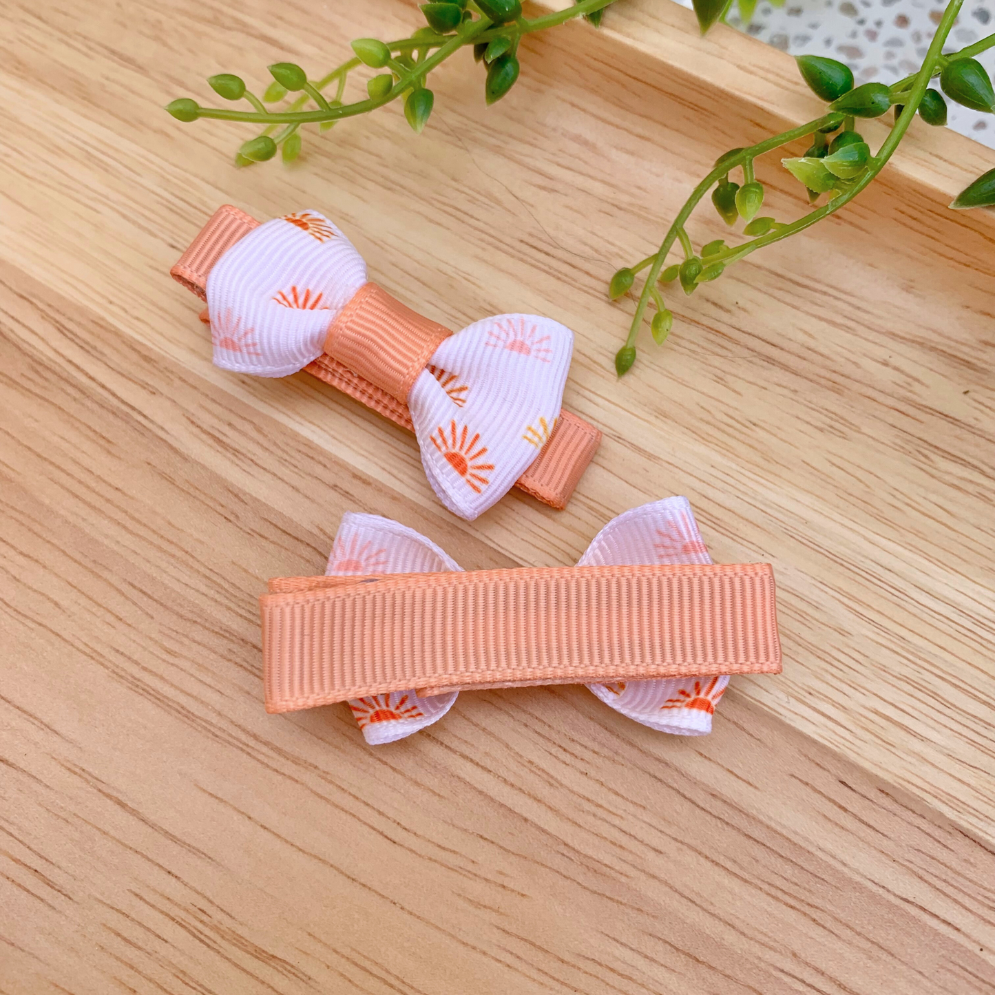 Sunrise Mini Bow Hair Clips