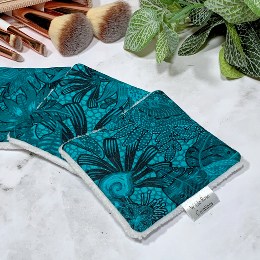Teal Print Makeup Wipes 3pk