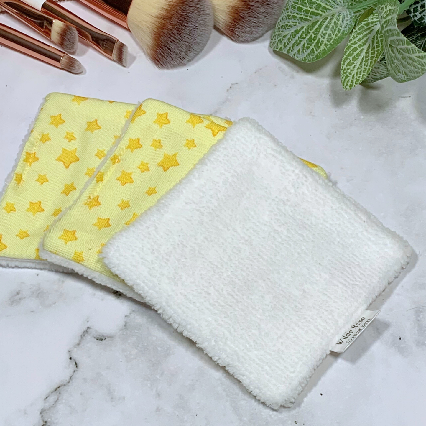 Yellow Stars Makeup Wipes 3pk