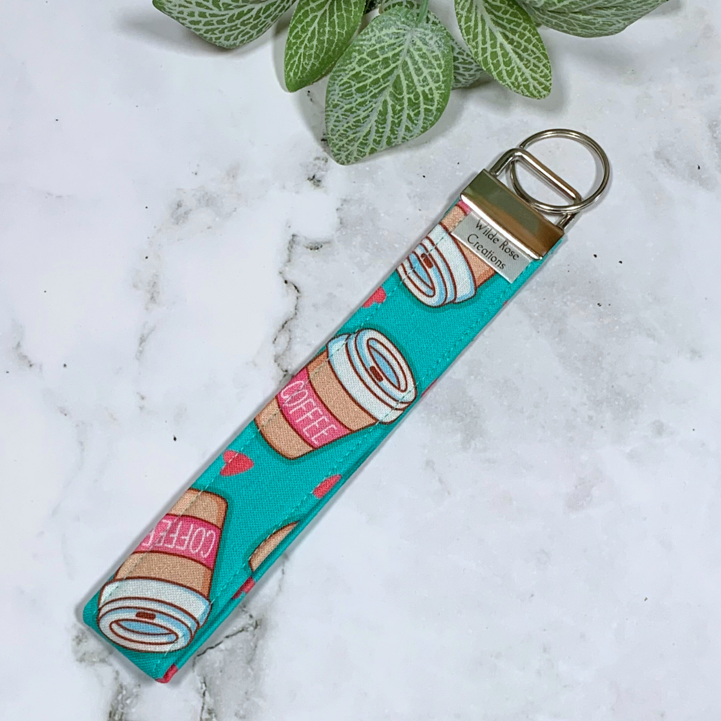 Aqua Coffee Wristlet