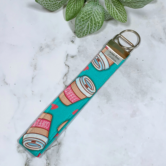 Aqua Coffee Wristlet