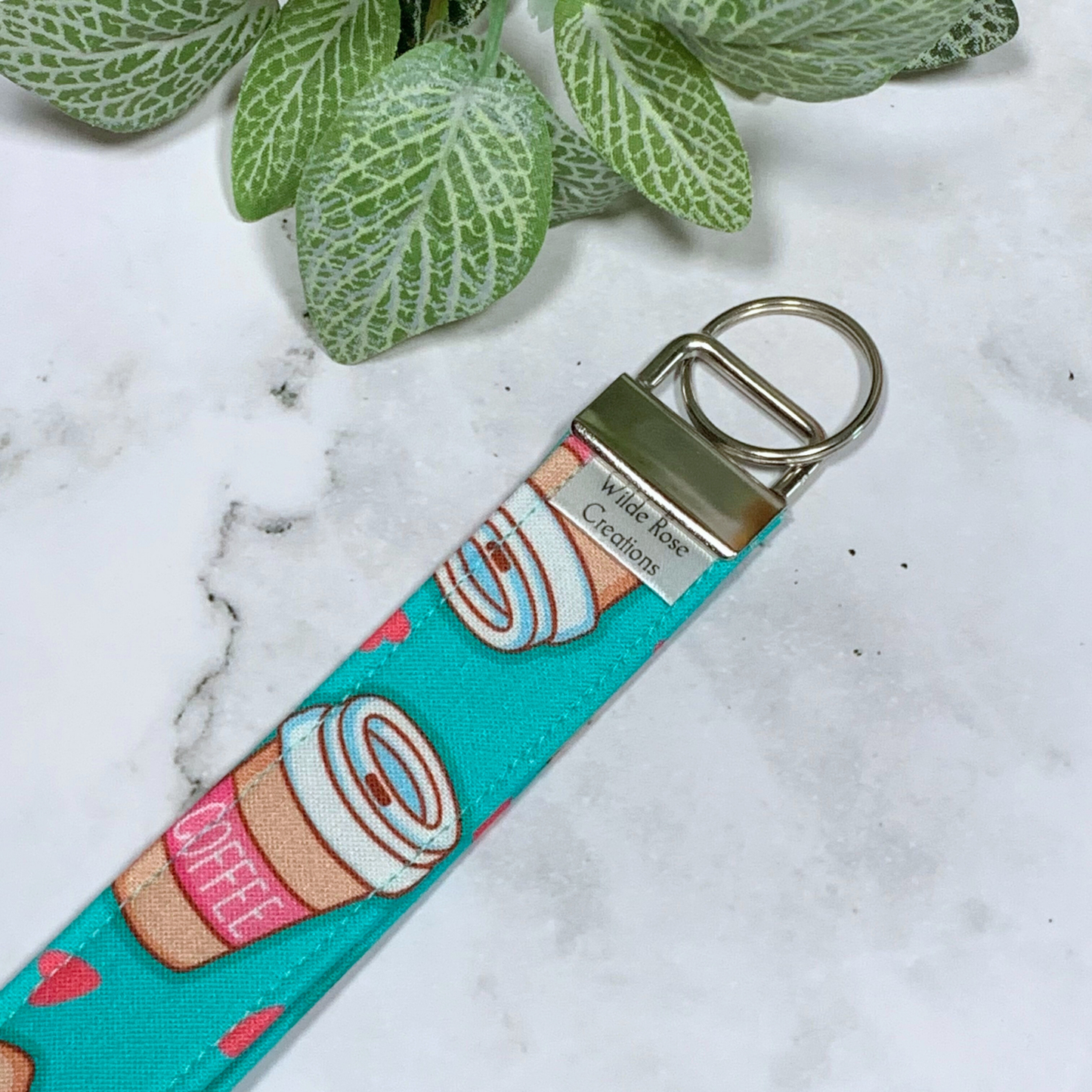 Aqua Coffee Wristlet