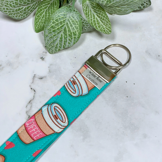 Aqua Coffee Wristlet