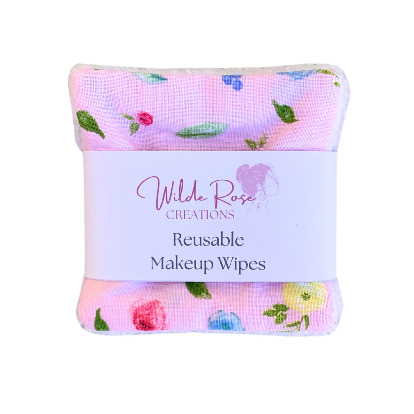 Baby Pink Floral Makeup Wipes - 3pk