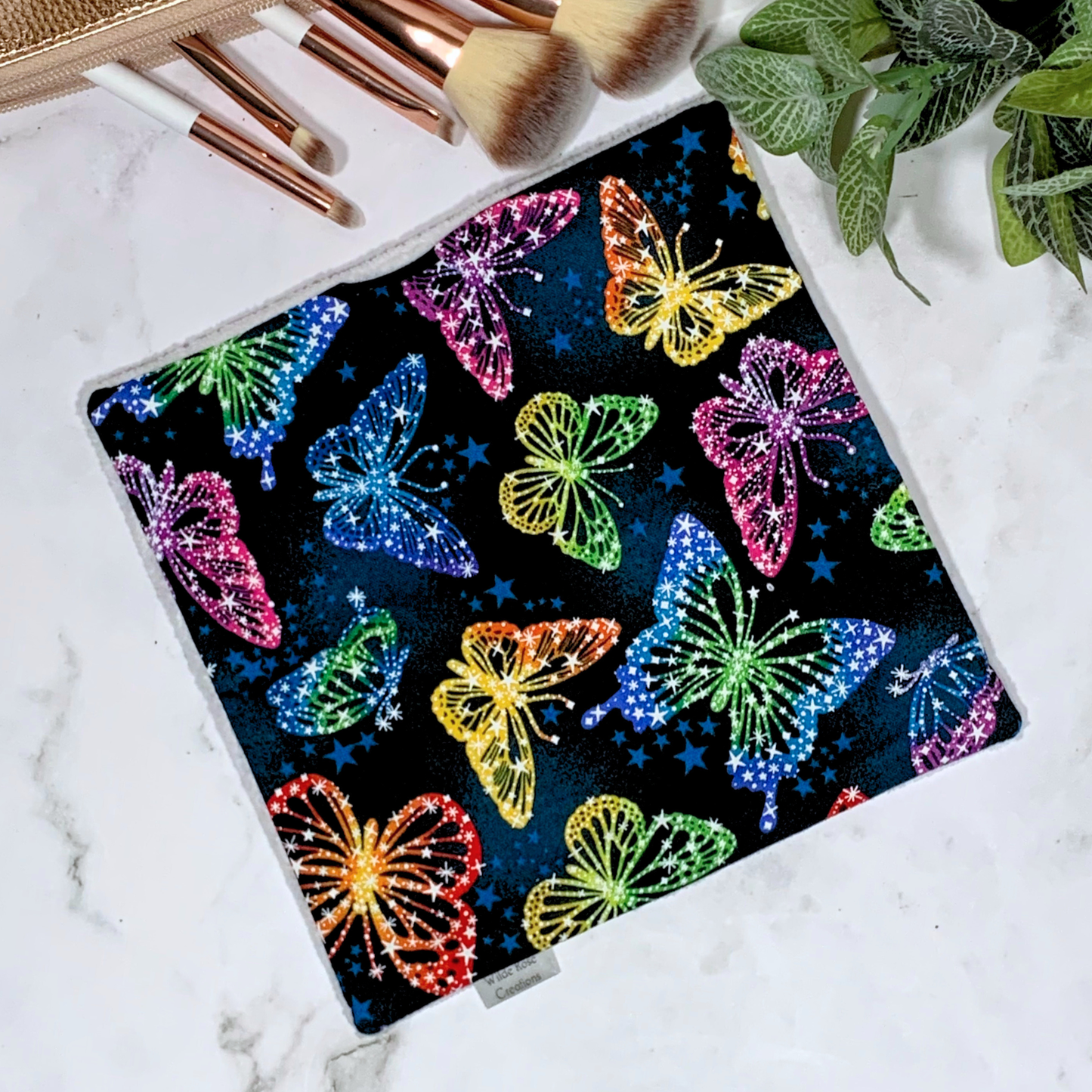 Black Butterfly Face Washer