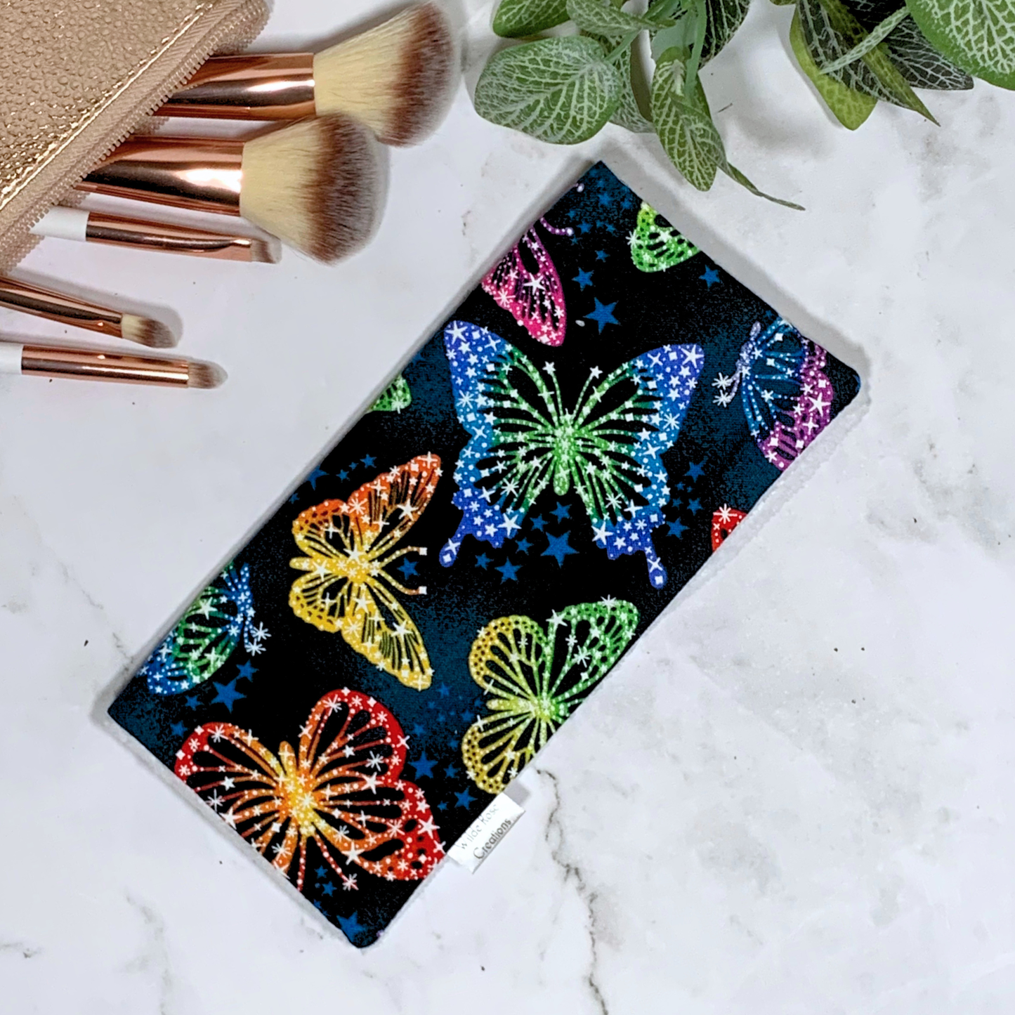 Black Butterfly Face Washer