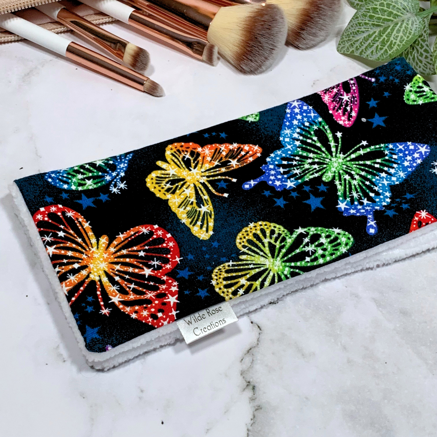 Black Butterfly Face Washer