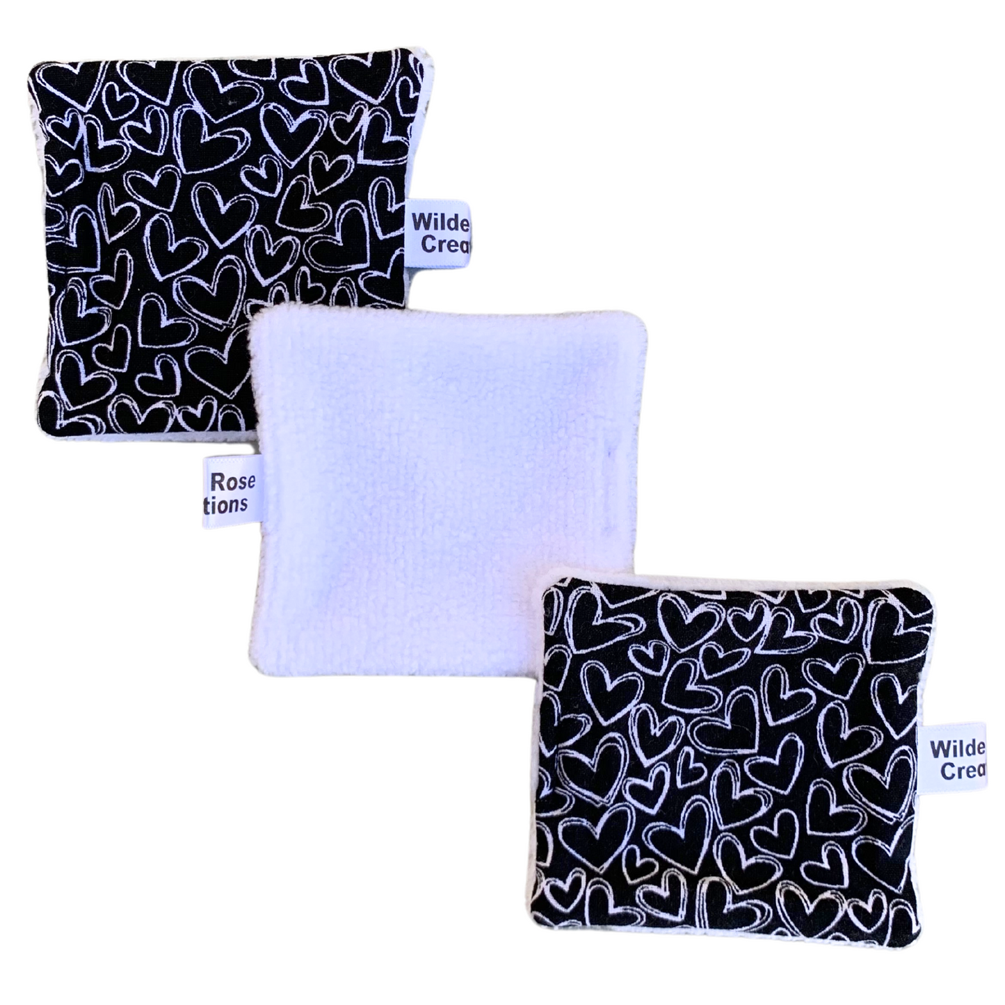 Black Hearts Makeup Wipes - 3pk