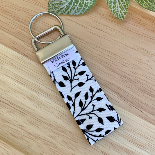 Black Leaves Keyring