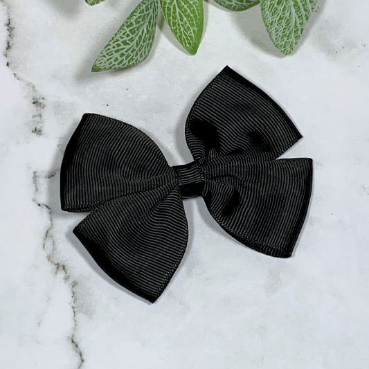 Black Medium Bow Hair Clip
