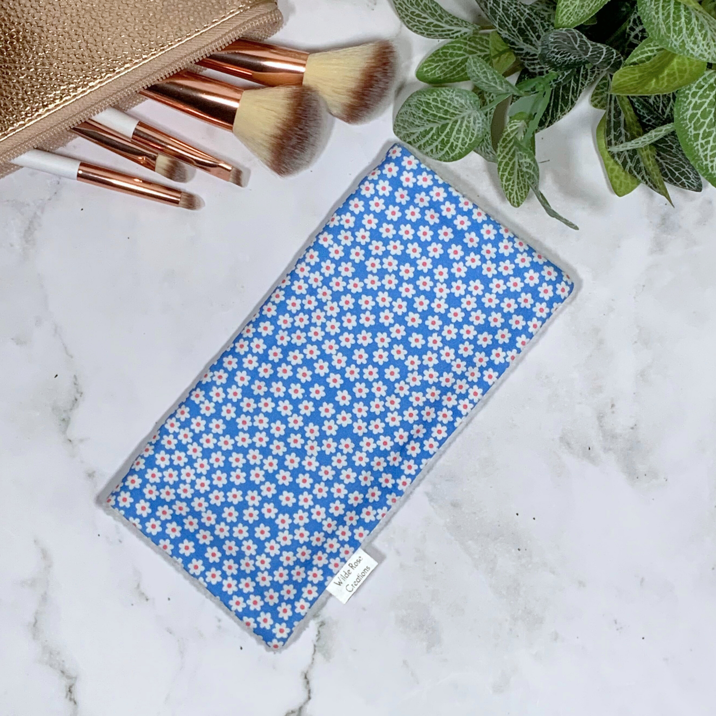 Blue Floral Face Washer