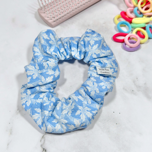 Blue Maple Leaf Regular Scrunchie