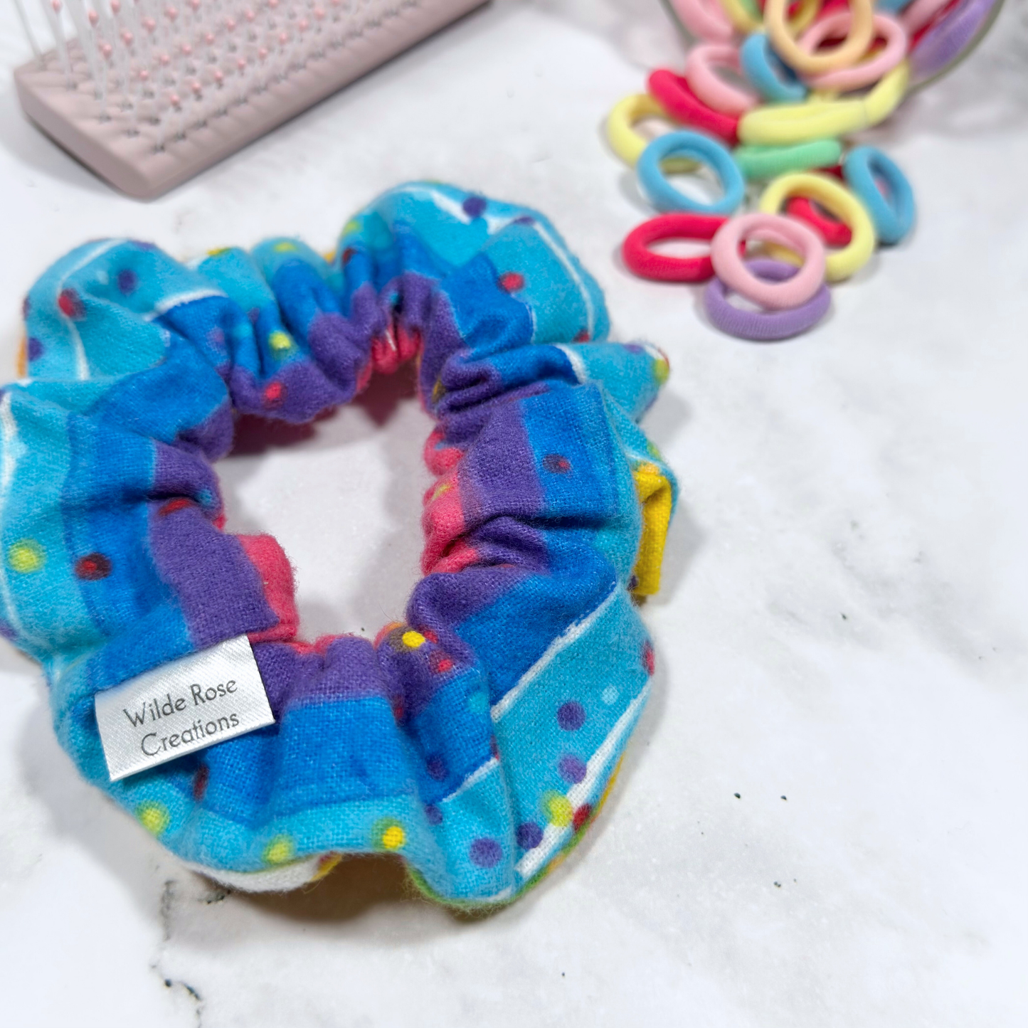 Bright Flannelette Regular Scrunchie
