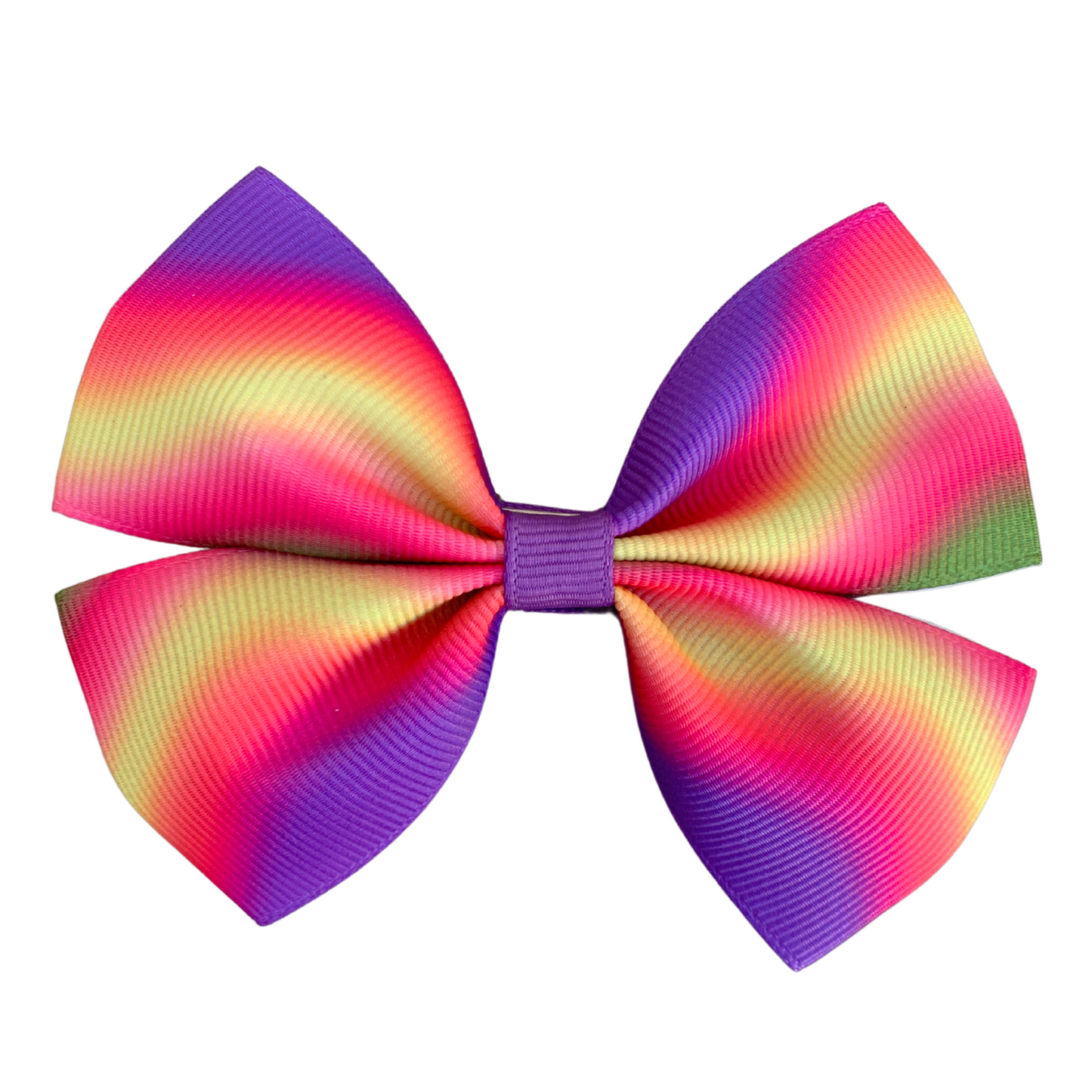 Bright Ombre Print Medium Double Bow Hair Clip