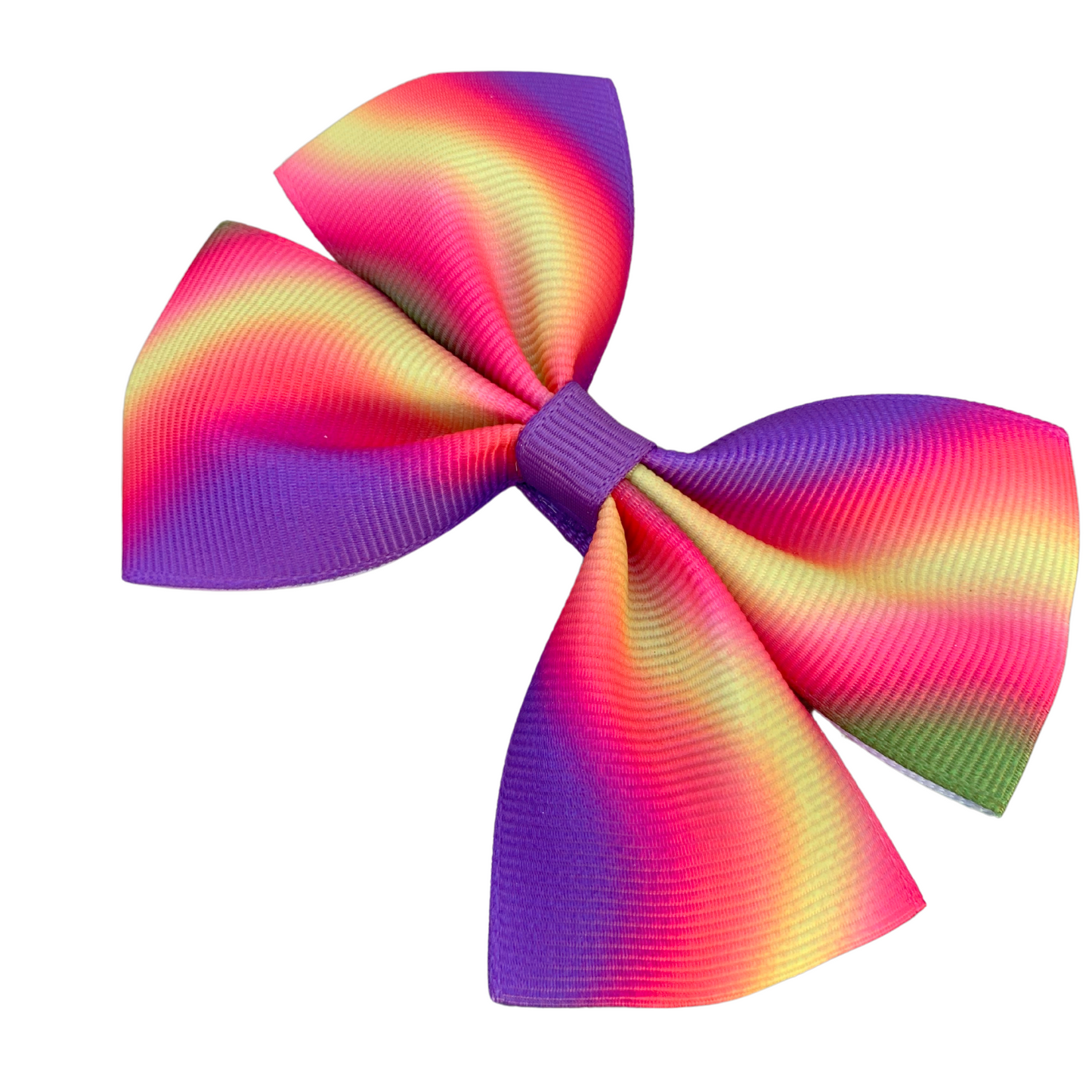 Bright Ombre Print Medium Double Bow Hair Clip