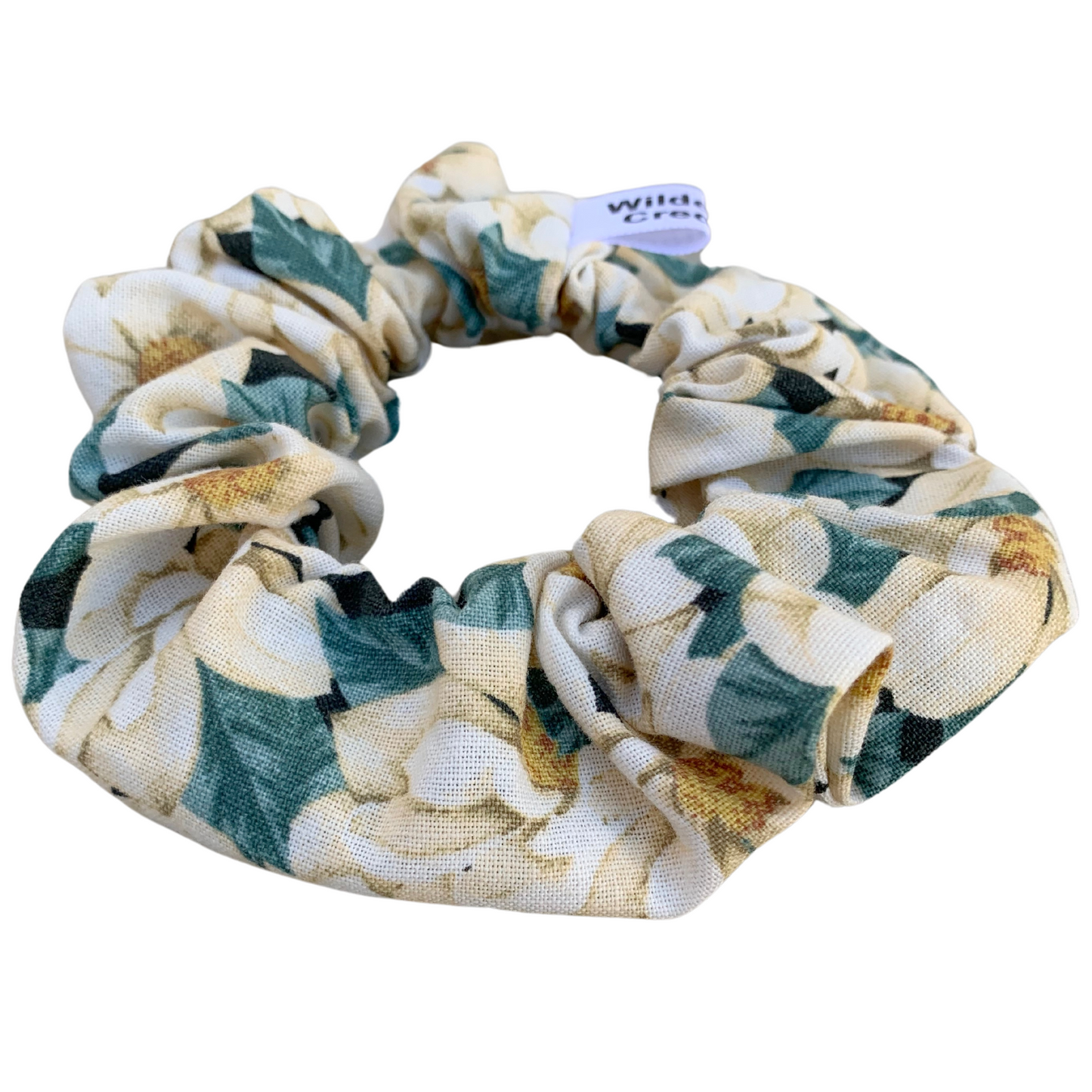 Cream Magnolias Scrunchie