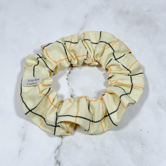 Cream Print Regular Scrunchie