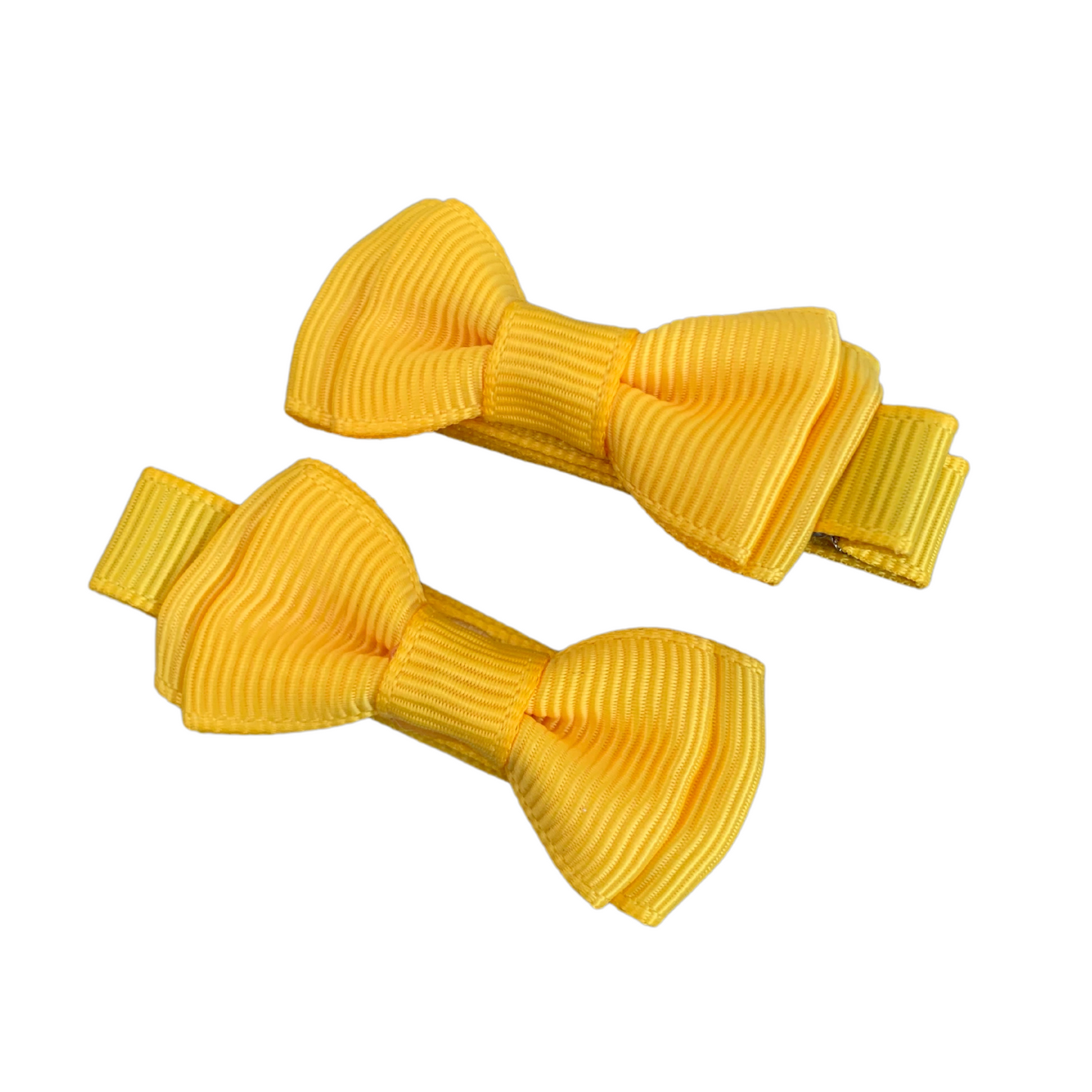 Daffodil Mini Layered Bow Hair Clips - 2pk