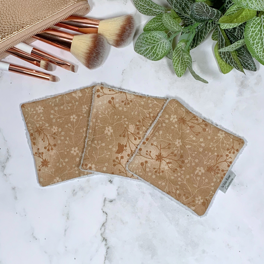 Dark Beige Print Makeup Wipes 3pk