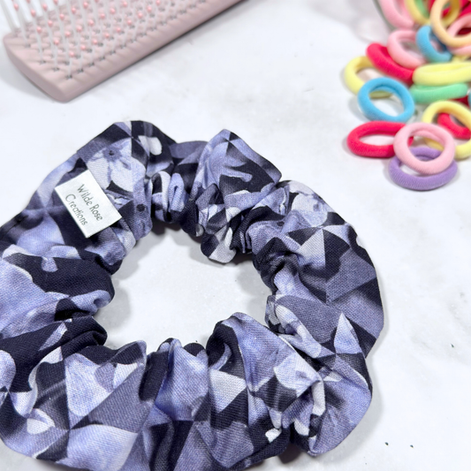 Deep Purple Print Regular Scrunchie