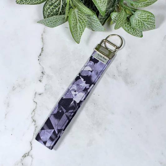Deep Purple Print Wristlet