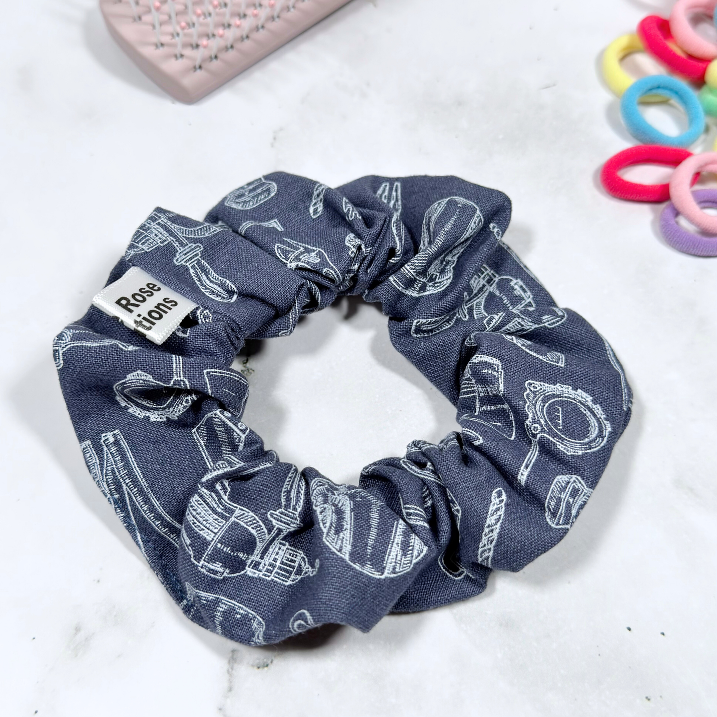 Denim Blue Tools Regular Scrunchie