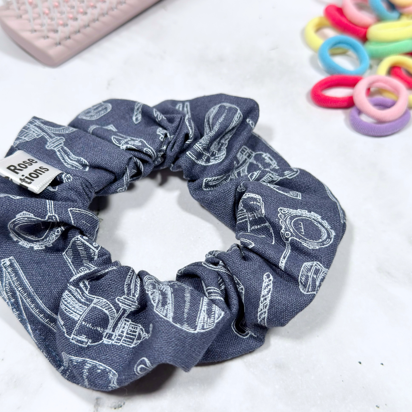Denim Blue Tools Regular Scrunchie
