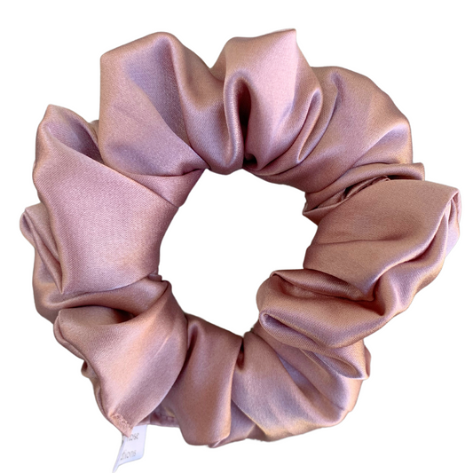 Dusty Pink Satin Scrunchie