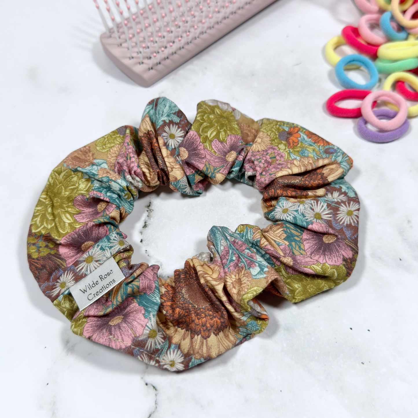 Earthy Floral Regular Scrunchie