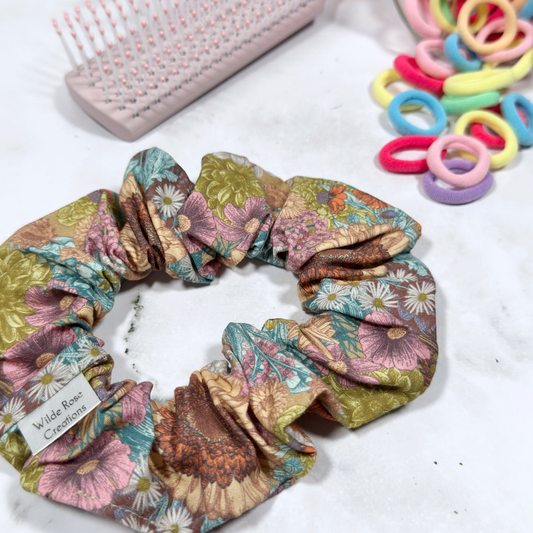 Earthy Floral Regular Scrunchie